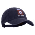 thumbnail image 5 of 82nd Airborne Veteran Embroidered Washed Solid Pigment Dyed Cotton Twill Brass Buckle Cap - Navy OSFM, 5 of 5