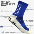 thumbnail image 5 of SPOKKI Men’s Soccer Socks, 4 Pairs Anti slip Sports Socks, Grip Basketball Yoga Football Socks(White/Blue/Black/Navy blue), 5 of 8