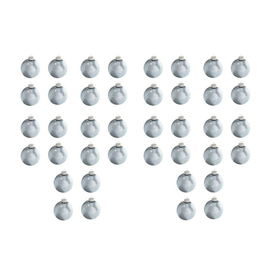 Whitehurst Petite Pearl Finish Glass Christmas Ball Ornaments - 1.25" (30mm) - Sky Blue - 40ct