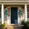 thumbnail image 6 of Red Blue White Flowers, Patriotic Artificial Hanging Plants, 4th of July 250th Anniversary Porch Decor Independence Day Floral Arrangement for Memorial Day Home Outdoor, 6 of 7