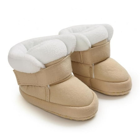 

Maxcozy Prewalker Toddler Boots Premium Soft Anti-Slip Sole Warm Winter Boots for Infant Baby Girls 0-18 Months