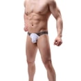 thumbnail image 1 of Mens Underpants Adult Male Briefs Large Pouch Mens Sexy Low Waists Underpants Lace Triangular Solid Color Fashion Underwear Short Spring Clothes(White,M), 1 of 6