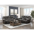 thumbnail image 2 of Lexicon Gainesville 2-Piece Microfiber Manual Reclining Sofa Set in Chocolate, 2 of 14