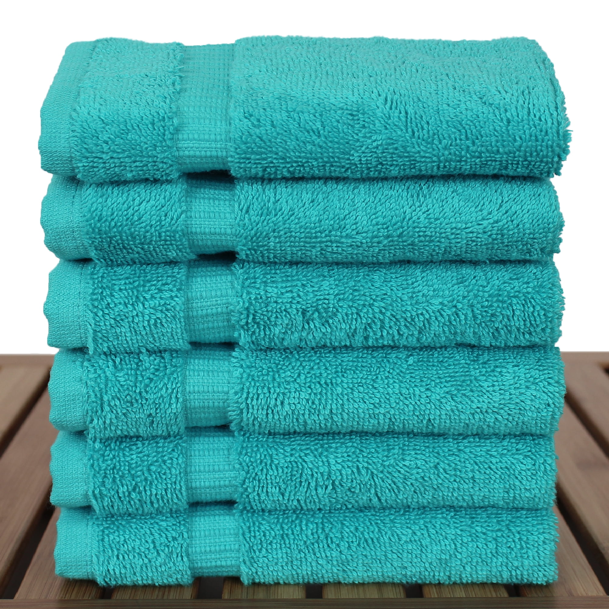 aqua colored towels