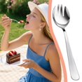 thumbnail image 1 of WHEANG Stainless Salad Spoon And Fork Set Polished Silver Finish Ideal For Serving And More And Dishwasher Perfect For Home And Kitchen Use, 1 of 5
