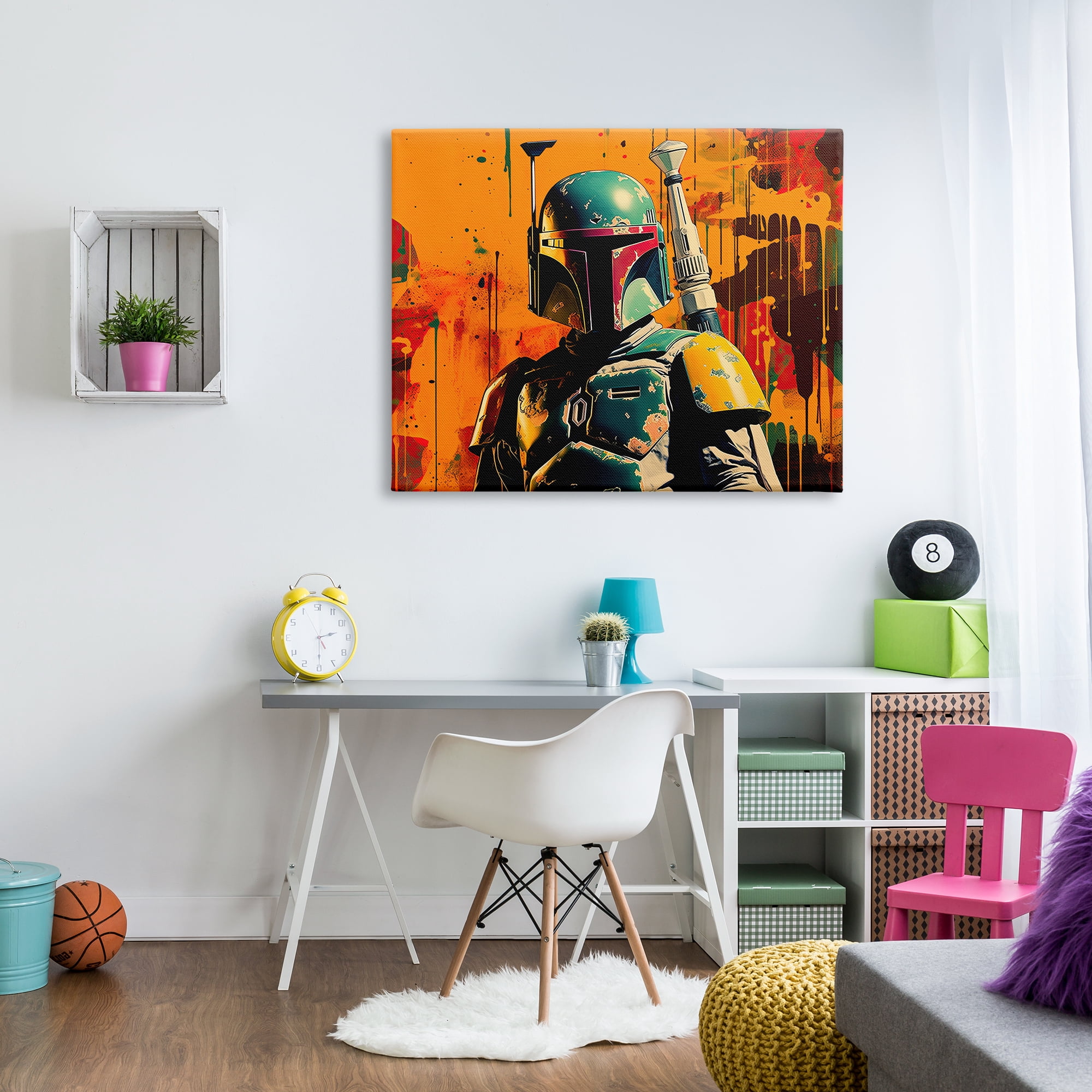 Stupell Industries Sci-Fi Pop Urban Style Fairy Tales & Fantasy Painting Gallery Wrapped Canvas Art Print Wall Art, 48 x 36