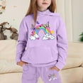 thumbnail image 4 of Girls Outfit Sets Toddler Boy Girl Long Sleeve Cute Print Warm Hoodie Sweatpant Kids Outfits Sweat Suit,2-13Y, 4 of 4