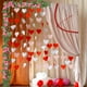 thumbnail image 5 of Juego de enredaderas de rosas artificiales | Guirnalda decorativa realista de 2 piezas de 230 cm, 10 cabezas, blanco rosa fuerte rojo sandía roja, colgante de pared floral de plástico, acento, 5 of 6