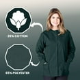 thumbnail image 6 of Women's Warm Up Medical Scrub Jacket (Hunter Green, Medium), 6 of 7