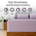 thumbnail image 2 of Superity Linen - Fitted Sheet, 100% Cotton 200 Thread Count, Full Lavender, 2 of 10