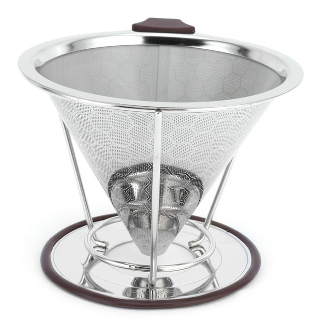 Filtre à Café, Filtre en Acier Inoxydable avec Filtre à Café Conique Accessoires de Filtre à Café Fiabilité Exceptionnelle