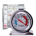 thumbnail image 4 of 3Packs Refrigerator Thermometer Freezer Fridge Room Thermometer Large Dial Thermometer, Stainless Steel Monitoring Thermometer with Hook and Panel Base Hang or Stand for Home Kitchen, Restaurants, 4 of 9
