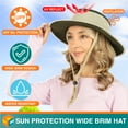 thumbnail image 4 of SUN CUBE Wide Brim Sun Hat For Men Outdoor, Women Sun Protection Safari Hat, Hiking Boonie Hat UV, Fishing Summer Hat for Beach Camping UPF 50+, Tan Beige, 4 of 8