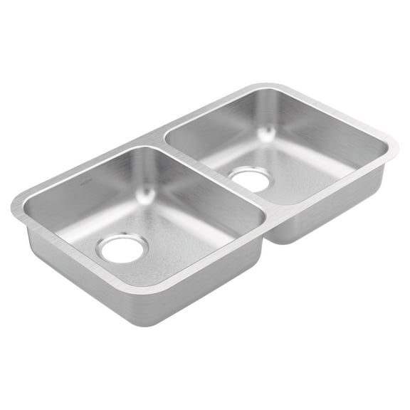 Moen GS20265B 2000 Series 32-3/8" Undermount Double Basin Stainless Steel Kitchen Sink -