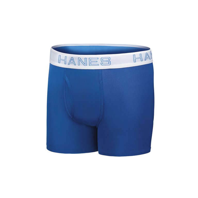 Hanes Our Most Comfortable Yet Blue Underwear Boxer Briefs Size Medium