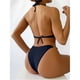 thumbnail image 3 of Traje de baño dividido de 2 piezas con correa de cadena dorada, juego de bikini estilo push up para mujeres, fiestas en la piscina, 3 of 8
