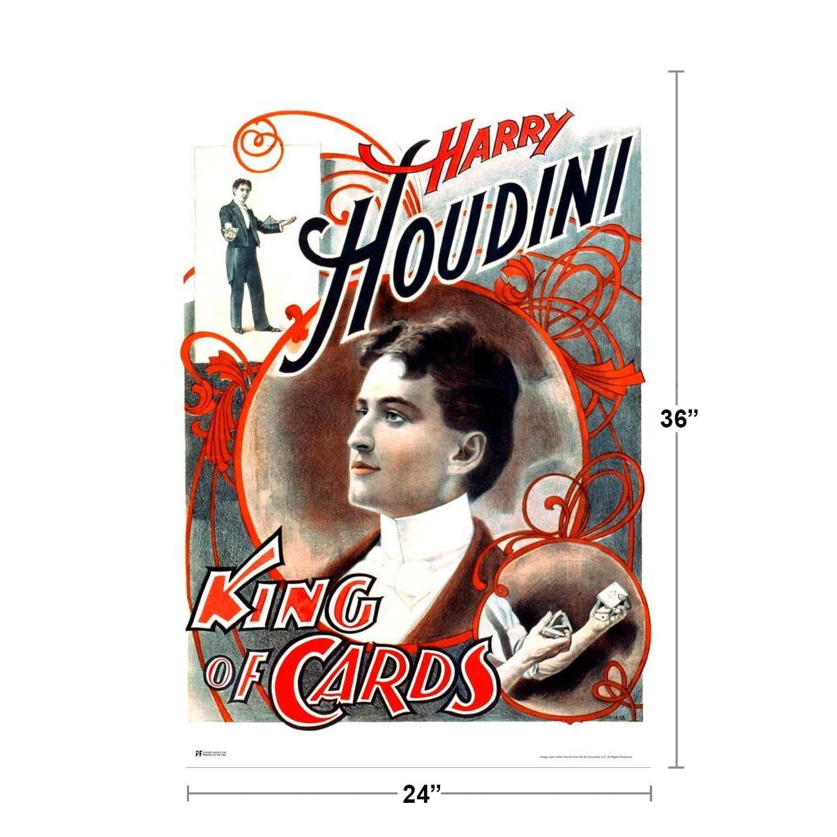 Houdini-King of Cards Metal Sign 