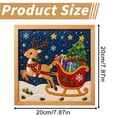 thumbnail image 3 of SeekLGT Christmas Deer DIY Kit, DIY Cloth Sewing Kit, Framed Holiday Fabric Quilt Art Craft Set, Seasonal Wall Decor Project for Adults, Kids, Beginners, 3 of 9