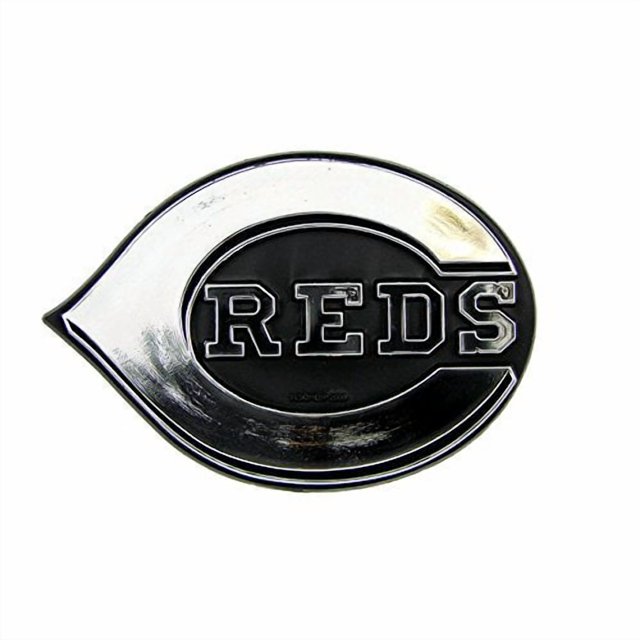 Officially Licensed MLB 3D Plastic Chrome Emblem - Cincinnati Reds