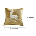 thumbnail image 3 of Btomtd 17.7x17.7 in Santa Claus Christmas Tree Pillow Cover Printed Embroidery Decorative Pillowcase Cushion Pad Holiday Decor Cushion Cover Festive Pillow Case, Gold-E, 3 of 7