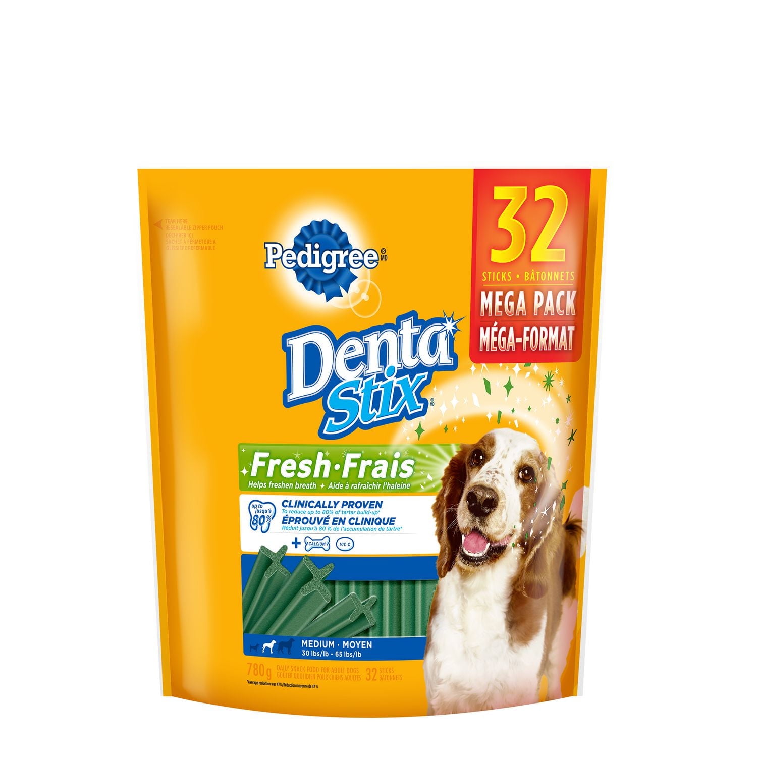 Pedigree Dentastix Adult Dogs Daily Snack Food - Medium 32 sticks