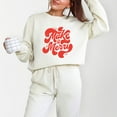 thumbnail image 5 of Make It Merry Cursive Distressed - Women's Lightweight Garment Dyed Sweatshirt, 5 of 10