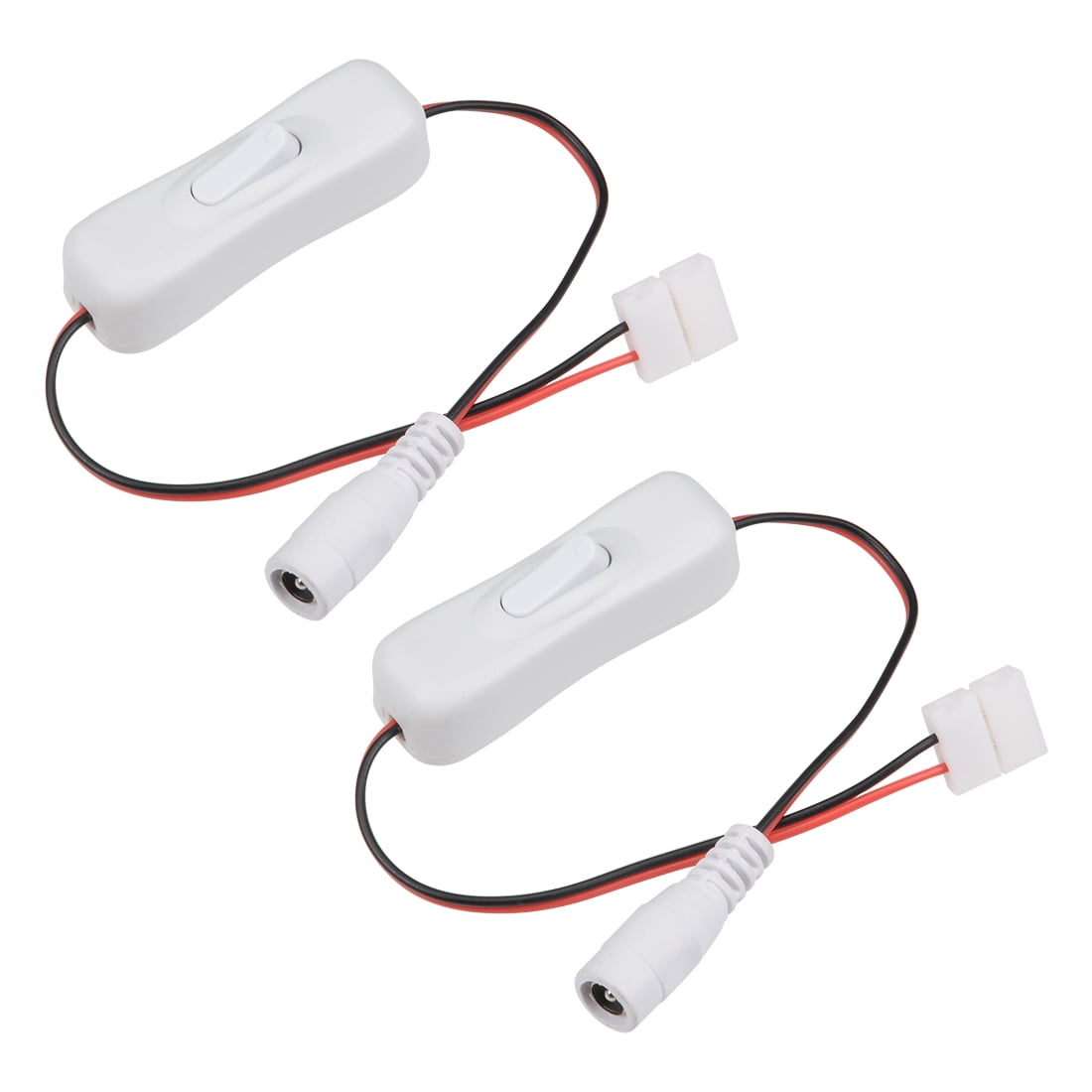 Inline Rocker On Off Switch with 10mm 2Pin to 2.1x5.5mm Female DC