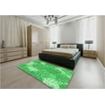 thumbnail image 5 of Ahgly Company Machine Washable Indoor Round Transitional Neon Green Area Rugs, 8' Round, 5 of 7