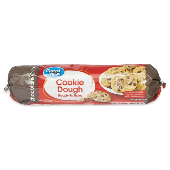 Great Value Chocolate Chip Cookie Dough, 16.5 oz