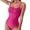 Hot Pink, XL, variant on NRMVNMI Ruched Slimming Support Polyester One-Piece Swimsuit (Women's), S