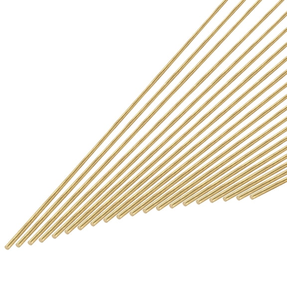 1.5mm x 305mm Brass Round Rod, Metal Solid Shaft Rods Lathe Bar 30pcs
