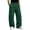 Dark Green, variant on Mens Baggy Sweatpants Elastic Waist Wide Leg Long Sweat Pants Cozy Casual Open Bottom Jogging Pants With Pockets