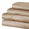 thumbnail image 2 of 1500 Thread Count Cotton Marrow Stitch Sheet Set, Queen, Taupe, 2 of 4