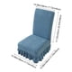 thumbnail image 3 of Funda para Silla de Punto Elástico, Protector para Silla de Comedor Engrosado, Cubre Asiento y Respaldo con Cintas, 58x45 cm / 22.83x17.72 pulgadas, Material de Pelusa para Hogar, Oficina, 3 of 6