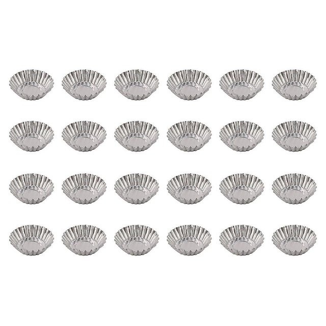 Moldes para tarta de huevo, molde para tarta antiadherente y reutilizable para hornear, Alumi