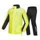 thumbnail image 2 of Traje de lluvia impermeable para motociclistas con cuello y puños ajustables para hombres Amarillo, 2 of 9
