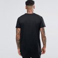 thumbnail image 4 of Minnieouse Hombres Tops largos Camiseta de hip hop Manga corta Manga corta Palangre Camisetas casuales Blusa Camisetas negro SG Minnieouse FS11367-09, 4 of 6