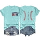 thumbnail image 1 of Camisetas de Manga Corta para las Mujeres Carta Impresa Doble Cara Suelta Tee, Casual Vintage Verano Top Mujeres, 1 of 3