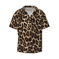 thumbnail image 5 of PAYOHTO Leopard Skin Pattern Mens Hawaiian Casual Short-sleeved Shirt Tropical Summer Beach Button Down Shirts, 5 of 7