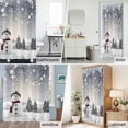 thumbnail image 2 of Snowman Christmas Shower Curtain Set with Hooks, Gray Winter Snow Scenery Waterproof Fabric Bathroom Curtains Decor Home Accessories,72 X 72 Inch Long, 2 of 9