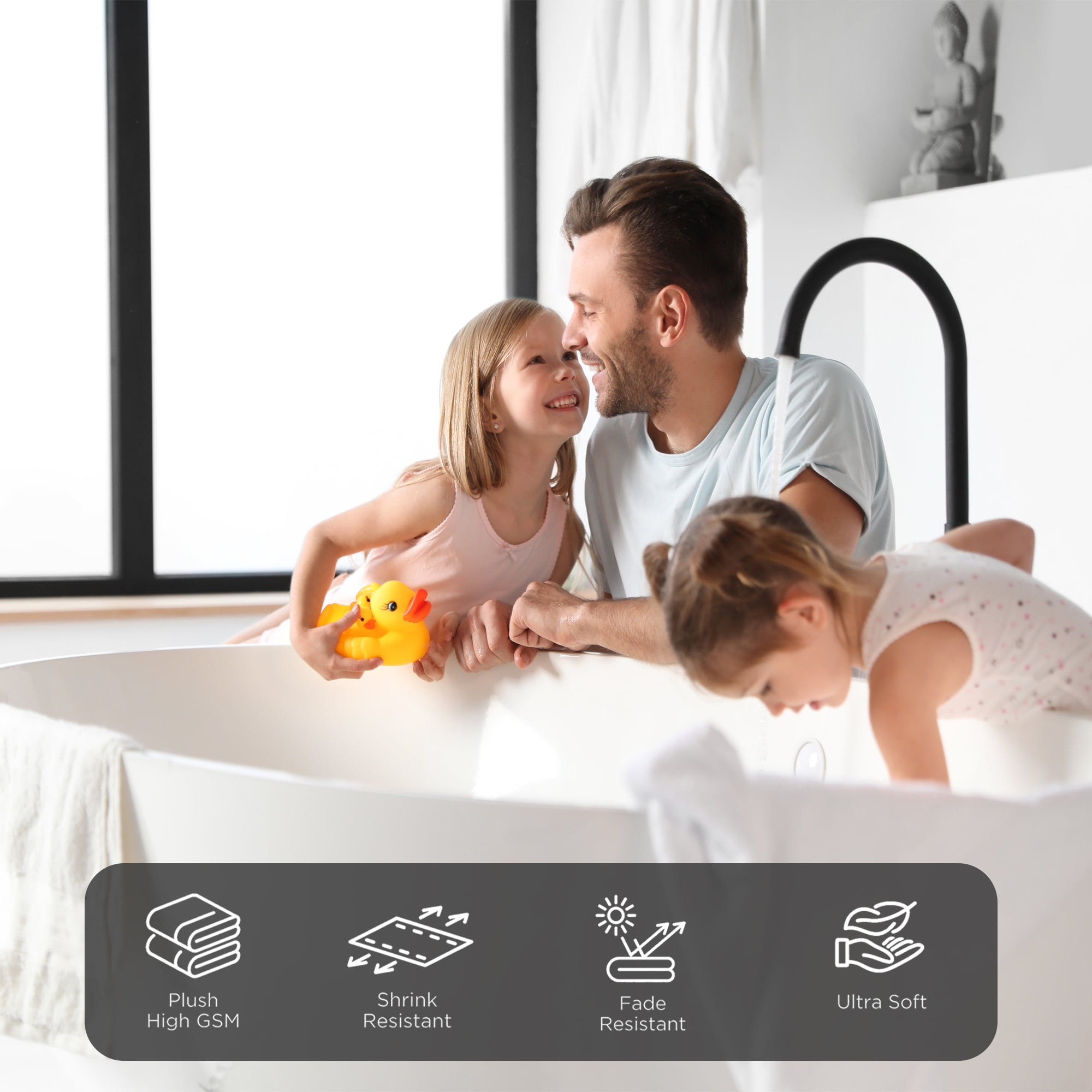 Smuge 8 Piece Oversized Bath Sheet Towels, 2 Large Bath Towels, 2 Hand Towels, 4 Washcloths, 600 GSM Ultra Soft Large Bath Towel Set Cozy Quick Dry Bathroom Towels Hotel Luxurious Towels (Dark Gray)