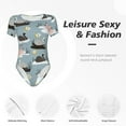 thumbnail image 4 of Saiise Princesse Cygne sur Motif Lac Grenouillère à Manches Courtes pour Femmes Pyjama Col Rond Justaucorps Extensible avec Fermeture à Pression-TG, 4 of 7