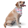 thumbnail image 2 of Bingfone Pink Striped Flamingo-Washable Dog Scarf Triangle Adjustable Puppy Bandana Bib Handkerchief For Medium Large Dog Cat, 2 of 9