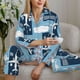 thumbnail image 5 of Balery Airplanes and Aviation Signs Conjunto de Pijama con Estampado para Mujer, Conjunto de Dos Piezas con Manga Larga, Ropa de Dormir Suave con Bolsillos, Pijamas Cómodos-Medium, 5 of 6
