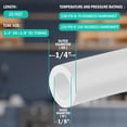 thumbnail image 3 of Metpure 1/4" NSF Certified 25 Feet Length LLDPE Tubing for Reverse Osmosis De-ionized Water Filtration Systems, Refrigerators, and Other Appliances (1/4", 25', White), 3 of 7