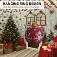 thumbnail image 2 of yeacher Large Burgundy Snowflake PVC Christmas Inflatable Balloon for Outdoor Decor, Weddings, and Holiday Celebrations, 60cm Diameter with Hanging Ring, 2 of 6