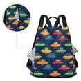 thumbnail image 5 of FORMRS Women's Travel Backpack Purse Anti-Theft Hidden Pockets Casual Shoulder Bag, Rainbow Space Cat, 5 of 7