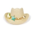 thumbnail image 5 of Cowboy Hat for Kids, Western Cowgirl Hat with Sea Shell Decors, Classic Straw Cattleman Cowboy Hat for Outdoor Activity, 5 of 8