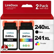 240XL Ink Cartridge for Canon 240 and 241 ink 241XL PG-240XL CL-241XL for Canon PIXMA MG3620 MG3520 MX452 MX532 MX472 MX512 Printer(Black, Tri-Color)