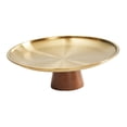 thumbnail image 4 of Frutero con pedestal, plato para comida, base de madera, bandeja ligera para servir, cuenco decorativo para encimera de cocina, hogar, comedor. L, 4 of 7